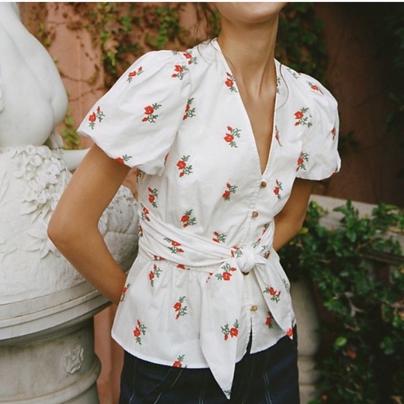 Anthropologie Tops - Anthropologie | Maeve Rosalie Embroidered Top